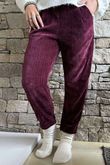 Nuk Stretch Velour Tapered Pant Burgundy /19=